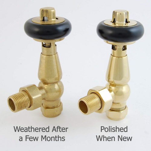 Cast Iron Radiator Pipe Shrouds - Unlacquered Brass